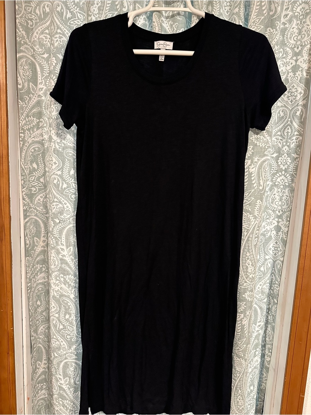 Jessica Simpson Black Short-Sleeve T-Shirt Dress